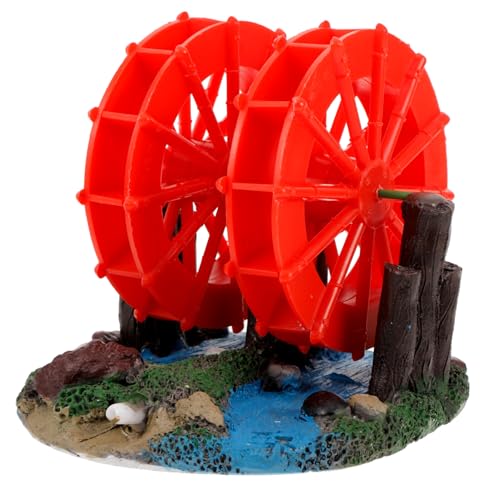 ERINGOGO Aquarium Deko Windmühle Ornament Künstlicher Wasserlauf Für Betta Fische Langlebig Aus Harz Für Aquarienlandschaft Süßes Zubehör Für Fischbecken von ERINGOGO