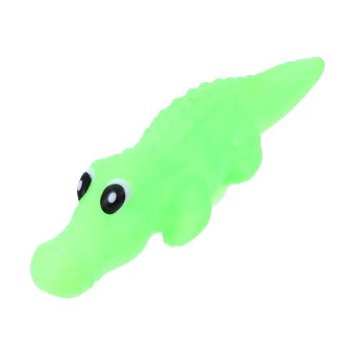 ERINGOGO kleines quietschendes Hundespielzeug Quietschendes Krokodilspielzeug Interaktives Trainingsspielzeug Tiere beißen Quietschspielzeug für Hunde Vinyl Light Green von ERINGOGO