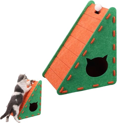 Mellowkin Cat Scratcher, Triangular Vertical Cat Scratching Board, Wear-Resistant and Non-Shedding Cat Toy, Durable Cats Scratching Pads for Indoor Cats (Green) von ERISAMO