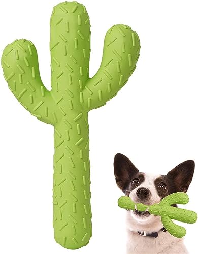ERKIES Hundekauspielzeug, Hunde-Kauspielzeug für Aggressive Kauer, interaktives Kaktus Gummispielzeug Hundepuzzle-Spiel, für Training und Reinigung der Zähne (Grün) von ERKIES