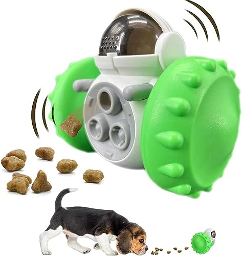 ERKIES Interaktives Leckerli Hundespielzeug, langsamer Futterspender in Form eines, Lebensmittelspender, IQ Training für kleine mittlere große Hunde und Katzen (Grün) von ERKIES