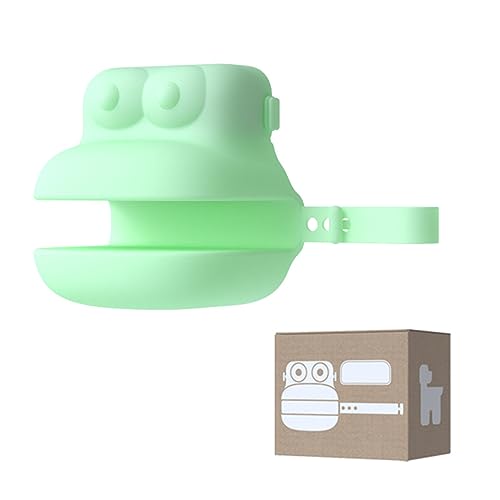ERKIES Pet Pooper Scooper, Kreativer Froschform Tragbar Hundeschaufler, für große mittlere kleine Hunde Heavy Duty, enthalten 1 Rolle Poop Bags für Hunde (Grün) von ERKIES