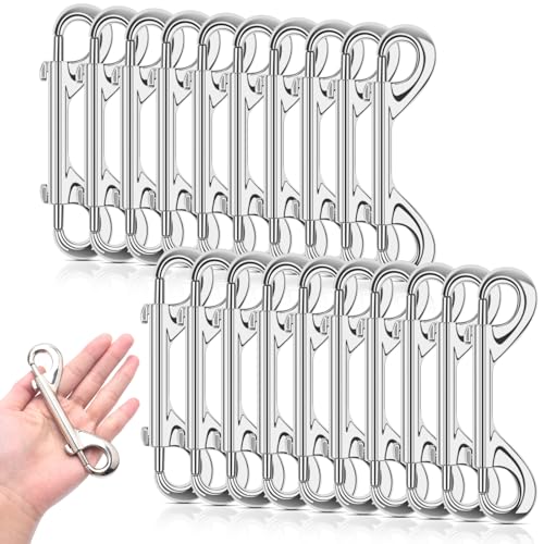 ERKOON Extra große 11,9 cm doppelseitige Bolzenschnallen, 11,9 cm, 100 kg Tragkraft, Zinklegierung, Schnallen für Katzen, Hunde, Pferde, robuster Triggerverschluss für Wassereimer, Pferdefutter von ERKOON