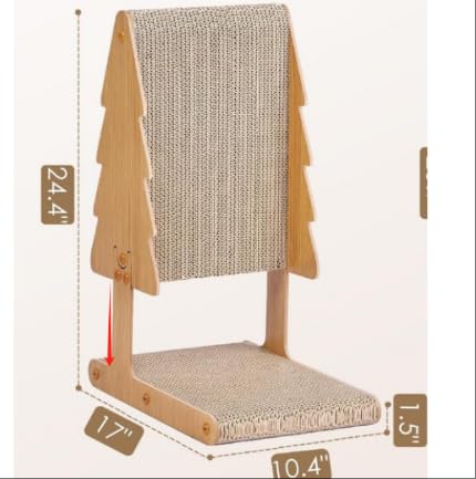 ERNAN Kratzbrett Katze.62 cm Hohe L Förmige Kratzpappe für Katzen,Kratzbrett Zubehör, Katzenkratzbretter, Süße Kratzbretter Katzen für Sofaschutz, Katzen Kratzmöbel für Wand und Ecke (62 * 43 * 26CM) ERNAN Kratzbrett Katze.62 cm Hohe L Förmige Kratzpappe für Katzen,Kratzbrett Zubehör, Katzenkratzbretter, Süße Kratzbretter Katzen für Sofaschutz, Katzen Kratzmöbel für Wand und Ecke (62 * 43 * 26CM) von ERNAN