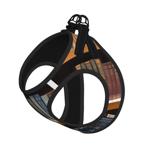 Bibliotheks-Bücherregal, Hundegeschirr, verstellbar, für Spaziergänge, Welpen, Leinenclips, Haustiergeschirr, Training, Haustierweste von ERSDWRE