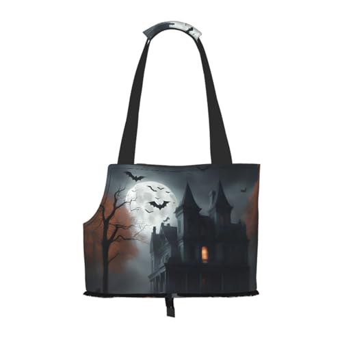 Halloween-Horror-Haustier-Tragetasche, Handtasche, Katzen, Hunde, bequem, tragbar, faltbar, Haustier-Tragetasche, Tragetasche Halloween-Horror-Haustier-Tragetasche, Handtasche, Katzen, Hunde, bequem, tragbar, faltbar, Haustier-Tragetasche, Tragetasche von ERSDWRE