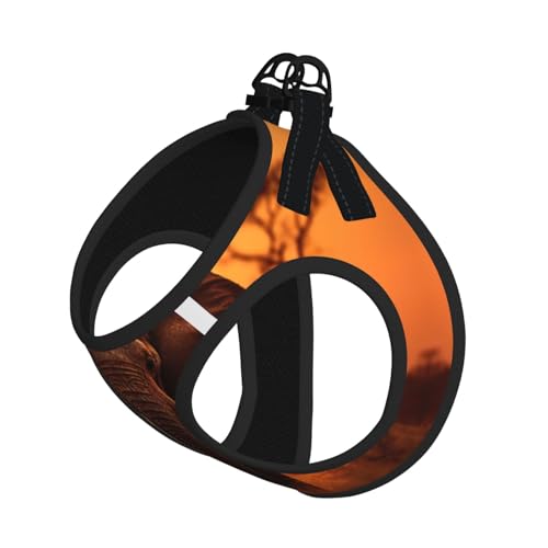 Hundegeschirr mit Elefanten-Sonnenuntergangs-Aufdruck, verstellbar, für Welpen, Leinenclips, Haustiergeschirr, Trainingsweste Hundegeschirr mit Elefanten-Sonnenuntergangs-Aufdruck, verstellbar, für Welpen, Leinenclips, Haustiergeschirr, Trainingsweste von ERSDWRE