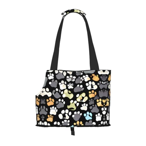 Hundepfotenabdrücke, 2 Standardmaßstab, 2_00 x Haustier-Tragetasche, Handtasche, Katzen, Hunde, bequem, tragbar, faltbar, Haustier-Tragetasche Hundepfotenabdrücke, 2 Standardmaßstab, 2_00 x Haustier-Tragetasche, Handtasche, Katzen, Hunde, bequem, tragbar, faltbar, Haustier-Tragetasche von ERSDWRE