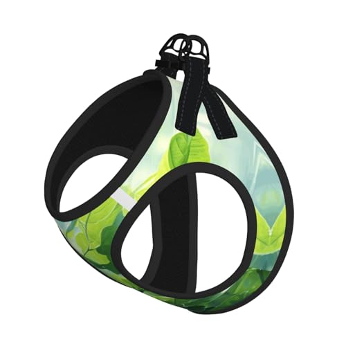 Illustration Hundegeschirr mit digitalem Blattdruck, verstellbar, für Spaziergänge, Welpen, Leinenclips, Haustiergeschirr, Trainingsweste von ERSDWRE