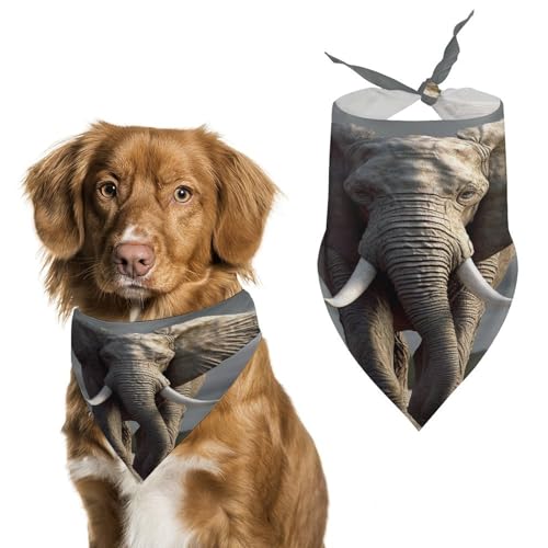 3D-Elefanten-Hundehalstücher, niedlich, weiche Baumwolle, waschbar, für den täglichen Sommer, langlebig, dreieckig, wendbar, geeignet für kleine, mittelgroße und große Hunde und Katzen 3D-Elefanten-Hundehalstücher, niedlich, weiche Baumwolle, waschbar, für den täglichen Sommer, langlebig, dreieckig, wendbar, geeignet für kleine, mittelgroße und große Hunde und Katzen von ERSTSNCK
