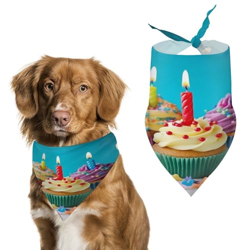 Bunte Hundehalstücher mit Aufschrift "Happy Birthday", niedlich, weiche Baumwolle, waschbar, für den täglichen Sommer, langlebig, dreieckig, wendbar, geeignet für kleine, mittelgroße und große Hunde Bunte Hundehalstücher mit Aufschrift "Happy Birthday", niedlich, weiche Baumwolle, waschbar, für den täglichen Sommer, langlebig, dreieckig, wendbar, geeignet für kleine, mittelgroße und große Hunde von ERSTSNCK