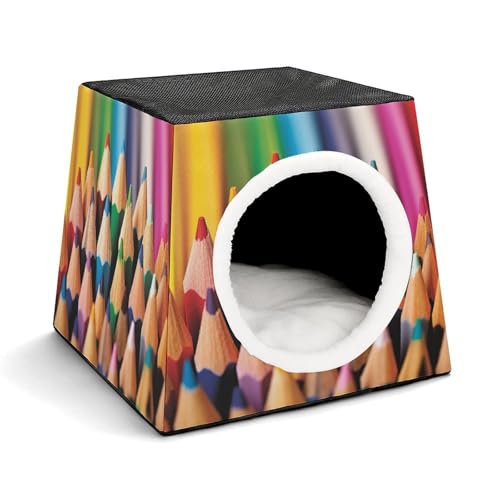 Bunte Pinselhütte, bequemes Nest für Haustiere, Weltraumkapsel, warm, weich, für den Innenbereich, für Katzen, kleine Hunde und mittelgroße Tiere Bunte Pinselhütte, bequemes Nest für Haustiere, Weltraumkapsel, warm, weich, für den Innenbereich, für Katzen, kleine Hunde und mittelgroße Tiere von ERSTSNCK