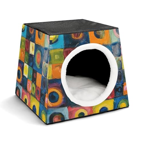 Bunte Tierhütte, bequemes Nest für Haustiere, Weltraumkapsel, warm, weich, für den Innenbereich, für Katzen, kleine Hunde und mittelgroße Tiere Bunte Tierhütte, bequemes Nest für Haustiere, Weltraumkapsel, warm, weich, für den Innenbereich, für Katzen, kleine Hunde und mittelgroße Tiere von ERSTSNCK