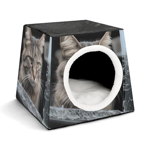 Cat Smashes Glas im Auto, Haustierhütte, bequemes Nest für Haustiere, Weltraumkapsel, warm, weich, für den Innenbereich, Haustierhaus für Innenkatzen, kleine Hunde und mittelgroße Tiere Cat Smashes Glas im Auto, Haustierhütte, bequemes Nest für Haustiere, Weltraumkapsel, warm, weich, für den Innenbereich, Haustierhaus für Innenkatzen, kleine Hunde und mittelgroße Tiere von ERSTSNCK