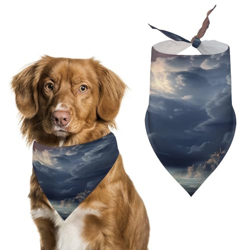 Dark Cloud Hundehalstücher, niedlich, weiche Baumwolle, waschbar, für den täglichen Sommer, langlebig, dreieckig, wendbar, geeignet für kleine, mittelgroße und große Hunde und Katzen Dark Cloud Hundehalstücher, niedlich, weiche Baumwolle, waschbar, für den täglichen Sommer, langlebig, dreieckig, wendbar, geeignet für kleine, mittelgroße und große Hunde und Katzen von ERSTSNCK