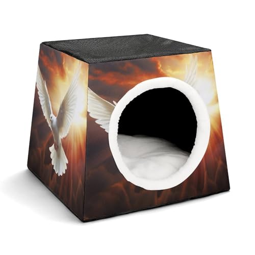Dove Sun Art Haustierhütte, bequemes Nest für Haustiere, Weltraumkapsel, warm, weich, für den Innenbereich, Haustierhaus für Innenkatzen, kleine Hunde und mittelgroße Tiere Dove Sun Art Haustierhütte, bequemes Nest für Haustiere, Weltraumkapsel, warm, weich, für den Innenbereich, Haustierhaus für Innenkatzen, kleine Hunde und mittelgroße Tiere von ERSTSNCK