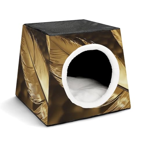 Golden Feathers Haustierhütte, bequemes Nest für Haustiere, Weltraumkapsel, warm, weich, für den Innenbereich, Haustierhaus für Innenkatzen, kleine Hunde und mittelgroße Tiere Golden Feathers Haustierhütte, bequemes Nest für Haustiere, Weltraumkapsel, warm, weich, für den Innenbereich, Haustierhaus für Innenkatzen, kleine Hunde und mittelgroße Tiere von ERSTSNCK