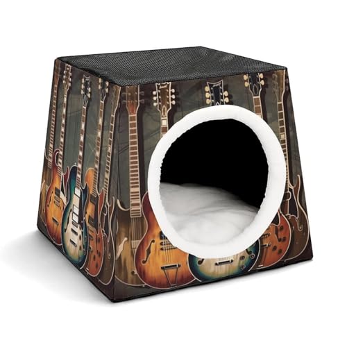 Guitars Art Haustierhütte, bequemes Nest für Haustiere, Weltraumkapsel, warm, weich, für den Innenbereich, Haustierhaus für Innenkatzen, kleine Hunde und mittelgroße Tiere Guitars Art Haustierhütte, bequemes Nest für Haustiere, Weltraumkapsel, warm, weich, für den Innenbereich, Haustierhaus für Innenkatzen, kleine Hunde und mittelgroße Tiere von ERSTSNCK