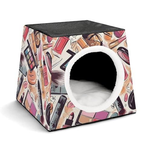 Haustierhütte mit Kosmetik- und Make-up-Thema, bequemes Nest für Haustiere, Weltraumkapsel, warm, weich, für den Innenbereich, Haustierhaus für Katzen, kleine Hunde und mittelgroße Tiere Haustierhütte mit Kosmetik- und Make-up-Thema, bequemes Nest für Haustiere, Weltraumkapsel, warm, weich, für den Innenbereich, Haustierhaus für Katzen, kleine Hunde und mittelgroße Tiere von ERSTSNCK