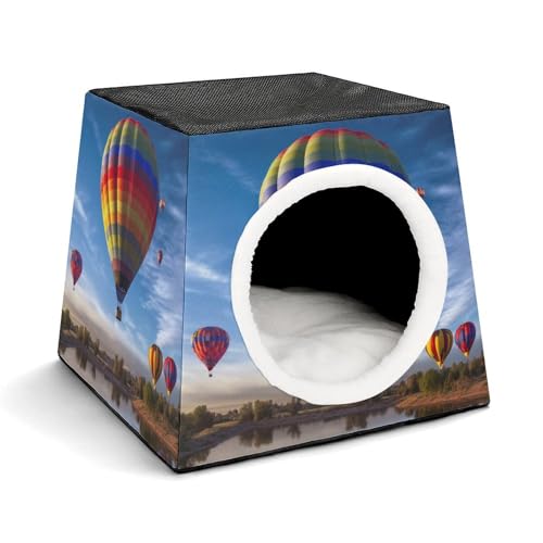 Heißluftballon-Haustierhütte, bequemes Nest für Haustiere, Weltraumkapsel, warm, weich, für den Innenbereich, Haustierhaus für Innenkatzen, kleine Hunde und mittelgroße Tiere von ERSTSNCK