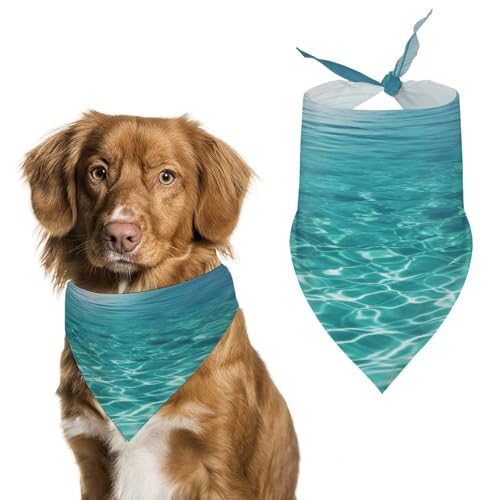 Hundehalstücher für Hunde, niedlich, weiche Baumwolle, waschbar, für den täglichen Sommer, langlebig, dreieckig, wendbar, geeignet für kleine, mittelgroße und große Hunde und Katzen, Blau Hundehalstücher für Hunde, niedlich, weiche Baumwolle, waschbar, für den täglichen Sommer, langlebig, dreieckig, wendbar, geeignet für kleine, mittelgroße und große Hunde und Katzen, Blau von ERSTSNCK
