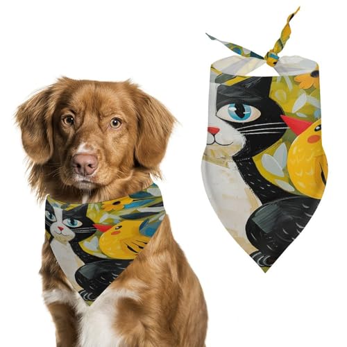 Hundehalstücher für Katzen und Vögel, niedlich, weiche Baumwolle, waschbar, für den täglichen Sommer, langlebig, dreieckig, wendbar, geeignet für kleine, mittelgroße und große Hunde und Katzen Hundehalstücher für Katzen und Vögel, niedlich, weiche Baumwolle, waschbar, für den täglichen Sommer, langlebig, dreieckig, wendbar, geeignet für kleine, mittelgroße und große Hunde und Katzen von ERSTSNCK