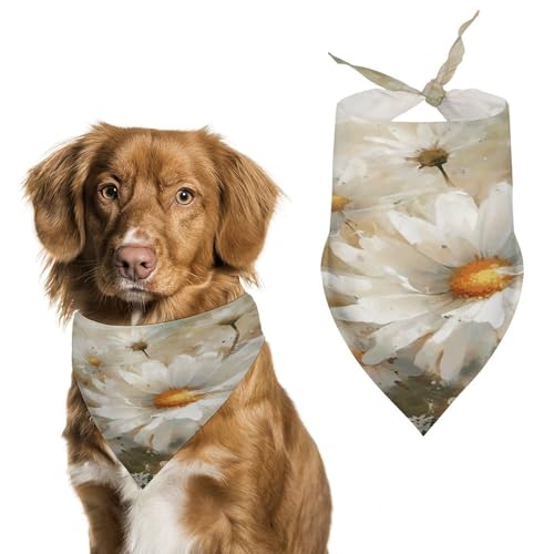 Hundehalstücher mit Blumenmuster, niedlich, weiche Baumwolle, waschbar, für den täglichen Sommer, langlebig, dreieckig, wendbar, geeignet für kleine, mittelgroße und große Hunde und Katzen Hundehalstücher mit Blumenmuster, niedlich, weiche Baumwolle, waschbar, für den täglichen Sommer, langlebig, dreieckig, wendbar, geeignet für kleine, mittelgroße und große Hunde und Katzen von ERSTSNCK