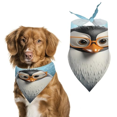 Hundehalstücher mit Brille, niedlich, weiche Baumwolle, waschbar, für den täglichen Sommer, langlebig, dreieckig, wendbar, geeignet für kleine, mittelgroße und große Hunde und Katzen Hundehalstücher mit Brille, niedlich, weiche Baumwolle, waschbar, für den täglichen Sommer, langlebig, dreieckig, wendbar, geeignet für kleine, mittelgroße und große Hunde und Katzen von ERSTSNCK