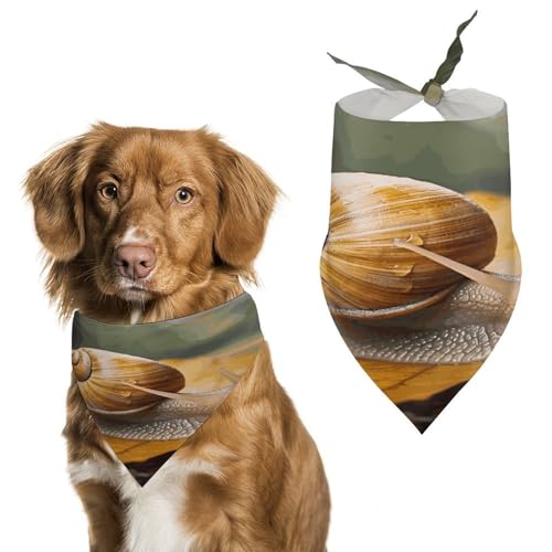 Hundehalstücher mit Schnecke in Blättern, niedlich, weiche Baumwolle, waschbar, für den täglichen Sommer, langlebig, dreieckig, wendbar, geeignet für kleine, mittelgroße und große Hunde und Katzen Hundehalstücher mit Schnecke in Blättern, niedlich, weiche Baumwolle, waschbar, für den täglichen Sommer, langlebig, dreieckig, wendbar, geeignet für kleine, mittelgroße und große Hunde und Katzen von ERSTSNCK