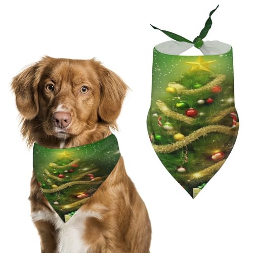 Hundehalstücher mit Weihnachtsbäumen, niedlich, weiche Baumwolle, waschbar, für den täglichen Sommer, langlebig, dreieckig, wendbar, geeignet für kleine, mittelgroße und große Hunde und Katzen Hundehalstücher mit Weihnachtsbäumen, niedlich, weiche Baumwolle, waschbar, für den täglichen Sommer, langlebig, dreieckig, wendbar, geeignet für kleine, mittelgroße und große Hunde und Katzen von ERSTSNCK
