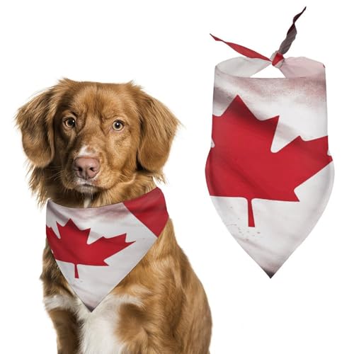 Hundehalstücher mit kanadischer Flagge, niedlich, weiche Baumwolle, waschbar, für den täglichen Sommer, langlebig, dreieckig, wendbar, geeignet für kleine, mittelgroße und große Hunde und Katzen Hundehalstücher mit kanadischer Flagge, niedlich, weiche Baumwolle, waschbar, für den täglichen Sommer, langlebig, dreieckig, wendbar, geeignet für kleine, mittelgroße und große Hunde und Katzen von ERSTSNCK