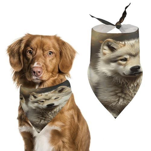 Hundehalstücher mit niedlichem Wolf, weich, waschbar, für den täglichen Sommer, langlebig, dreieckig, wendbar, geeignet für kleine, mittelgroße und große Hunde und Katzen Hundehalstücher mit niedlichem Wolf, weich, waschbar, für den täglichen Sommer, langlebig, dreieckig, wendbar, geeignet für kleine, mittelgroße und große Hunde und Katzen von ERSTSNCK