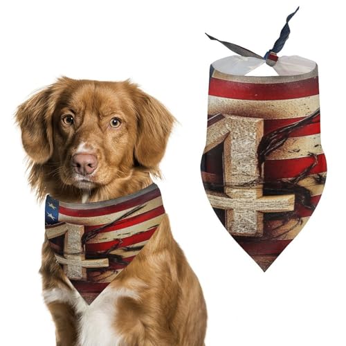 Hundehalstücher mit patriotischer Flagge, niedlich, weiche Baumwolle, waschbar, für den täglichen Sommer, langlebig, dreieckig, wendbar, geeignet für kleine, mittelgroße und große Hunde und Katzen Hundehalstücher mit patriotischer Flagge, niedlich, weiche Baumwolle, waschbar, für den täglichen Sommer, langlebig, dreieckig, wendbar, geeignet für kleine, mittelgroße und große Hunde und Katzen von ERSTSNCK