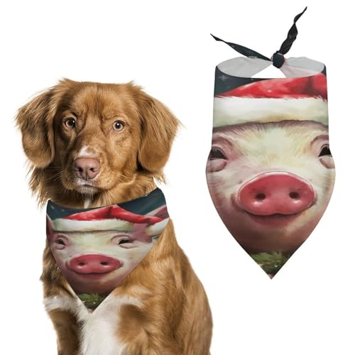 Hundehalstücher mit weihnachtlichen Tiermotiven, niedlich, weiche Baumwolle, waschbar, für den täglichen Sommer, langlebig, dreieckig, wendbar, geeignet für kleine, mittelgroße und große Hunde und Hundehalstücher mit weihnachtlichen Tiermotiven, niedlich, weiche Baumwolle, waschbar, für den täglichen Sommer, langlebig, dreieckig, wendbar, geeignet für kleine, mittelgroße und große Hunde und von ERSTSNCK