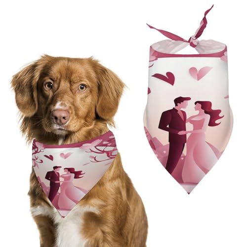 Hundehalstücher zum Valentinstag, Papierschnitt, niedlich, weiche Baumwolle, waschbar, für den täglichen Sommer, langlebig, dreieckig, wendbar, geeignet für kleine, mittelgroße und große Hunde und Hundehalstücher zum Valentinstag, Papierschnitt, niedlich, weiche Baumwolle, waschbar, für den täglichen Sommer, langlebig, dreieckig, wendbar, geeignet für kleine, mittelgroße und große Hunde und von ERSTSNCK