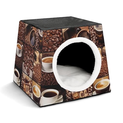 Kaffee-Collage Haustierhütte, bequemes Nest für Haustiere, Weltraumkapsel, warm, weich, für den Innenbereich, Haustierhaus für Innenkatzen, kleine Hunde und mittelgroße Tiere Kaffee-Collage Haustierhütte, bequemes Nest für Haustiere, Weltraumkapsel, warm, weich, für den Innenbereich, Haustierhaus für Innenkatzen, kleine Hunde und mittelgroße Tiere von ERSTSNCK