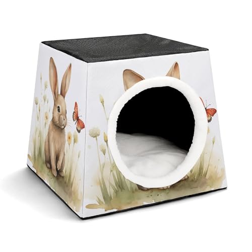 Kaninchen- und Schmetterlingshütte, bequemes Nest für Haustiere, Weltraumkapsel, warm, weich, für den Innenbereich, Haustierhaus für Innenkatzen, kleine Hunde und mittelgroße Tiere Kaninchen- und Schmetterlingshütte, bequemes Nest für Haustiere, Weltraumkapsel, warm, weich, für den Innenbereich, Haustierhaus für Innenkatzen, kleine Hunde und mittelgroße Tiere von ERSTSNCK