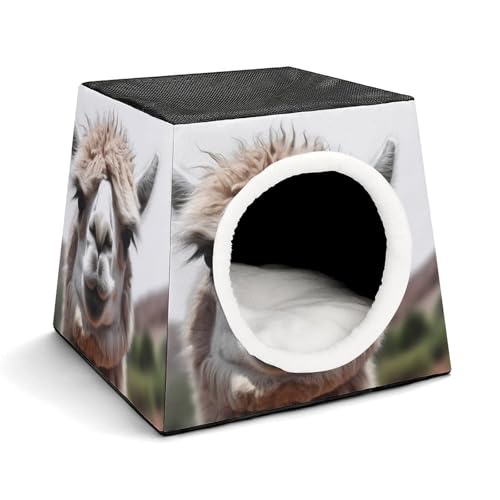 Lustige Alpaka-Llama-Haustierhütte, bequemes Nest für Haustiere, Weltraumkapsel, warm, weich, für den Innenbereich, Haustierhaus, für Katzen, kleine Hunde und mittelgroße Tiere Lustige Alpaka-Llama-Haustierhütte, bequemes Nest für Haustiere, Weltraumkapsel, warm, weich, für den Innenbereich, Haustierhaus, für Katzen, kleine Hunde und mittelgroße Tiere von ERSTSNCK