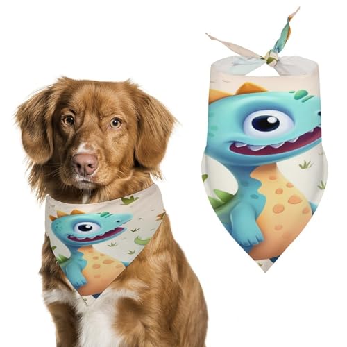 Niedliche Dinosaurier-Hundehalstücher, niedlich, weiche Baumwolle, waschbar, für den täglichen Sommer, langlebig, dreieckig, wendbar, geeignet für kleine, mittelgroße und große Hunde und Katzen Niedliche Dinosaurier-Hundehalstücher, niedlich, weiche Baumwolle, waschbar, für den täglichen Sommer, langlebig, dreieckig, wendbar, geeignet für kleine, mittelgroße und große Hunde und Katzen von ERSTSNCK
