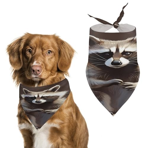 Niedliche Waschbär-Hundehalstücher, niedlich, weiche Baumwolle, waschbar, für den täglichen Sommer, langlebig, dreieckig, wendbar, geeignet für kleine, mittelgroße und große Hunde und Katzen Niedliche Waschbär-Hundehalstücher, niedlich, weiche Baumwolle, waschbar, für den täglichen Sommer, langlebig, dreieckig, wendbar, geeignet für kleine, mittelgroße und große Hunde und Katzen von ERSTSNCK