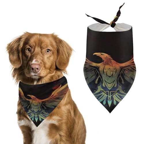 Phoenix Hundehalstücher, niedlich, weiche Baumwolle, waschbar, für den täglichen Sommer, langlebig, dreieckig, wendbar, geeignet für kleine, mittelgroße und große Hunde und Katzen Phoenix Hundehalstücher, niedlich, weiche Baumwolle, waschbar, für den täglichen Sommer, langlebig, dreieckig, wendbar, geeignet für kleine, mittelgroße und große Hunde und Katzen von ERSTSNCK