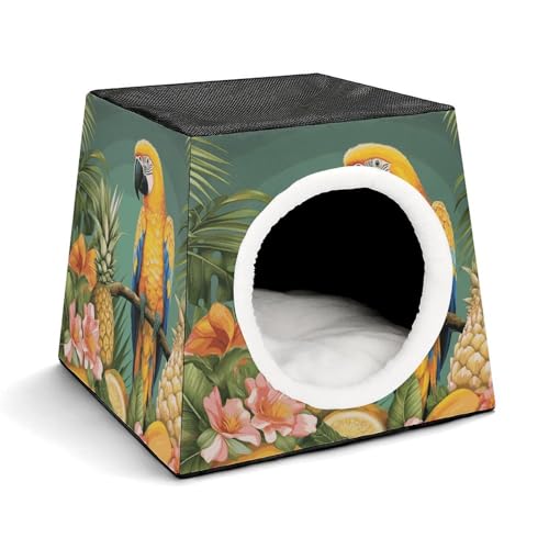 Sommerhütte für Papageien, Ananas, Vogel, Haustierhütte, bequemes Nest für Haustiere, Weltraumkapsel, warm, weich, für den Innenbereich, Katzen, kleine Hunde und mittelgroße Tiere Sommerhütte für Papageien, Ananas, Vogel, Haustierhütte, bequemes Nest für Haustiere, Weltraumkapsel, warm, weich, für den Innenbereich, Katzen, kleine Hunde und mittelgroße Tiere von ERSTSNCK