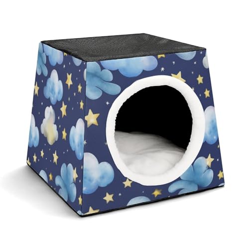 Sterne und Wolken Haustierhütte, bequemes Nest für Haustiere, Weltraumkapsel, warm, weich, für den Innenbereich, Haustierhaus für Innenkatzen, kleine Hunde und mittelgroße Tiere Sterne und Wolken Haustierhütte, bequemes Nest für Haustiere, Weltraumkapsel, warm, weich, für den Innenbereich, Haustierhaus für Innenkatzen, kleine Hunde und mittelgroße Tiere von ERSTSNCK