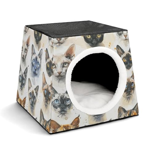 Verschiedene Katzenrassen Haustierhütte Komfortables Nest für Haustiere Weltraumkapsel Warm Weich Indoor Pet Shelter Space Pet House for Indoor Cats Small Dogs and Medium Animal Verschiedene Katzenrassen Haustierhütte Komfortables Nest für Haustiere Weltraumkapsel Warm Weich Indoor Pet Shelter Space Pet House for Indoor Cats Small Dogs and Medium Animal von ERSTSNCK