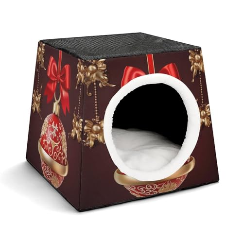 Weihnachtsball Goldene Glocke Haustierhütte Komfortables Nest für Haustiere Weltraumkapsel Warm Weich Indoor Pet Shelter Space Pet House für Indoor Katzen Kleine Hunde und Mittlere Tiere Weihnachtsball Goldene Glocke Haustierhütte Komfortables Nest für Haustiere Weltraumkapsel Warm Weich Indoor Pet Shelter Space Pet House für Indoor Katzen Kleine Hunde und Mittlere Tiere von ERSTSNCK