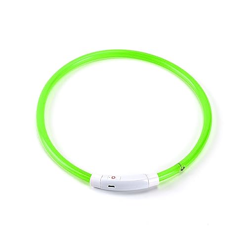 ERYUE LED -Hundehalsband, USB -wiederaufladbare Blitzhundkette Licht für Große Mittelgroße Hunde, Schneller Blitz, Langsamer Blitz, Konstanter Glühpethchbänder (Grün) von ERYUE
