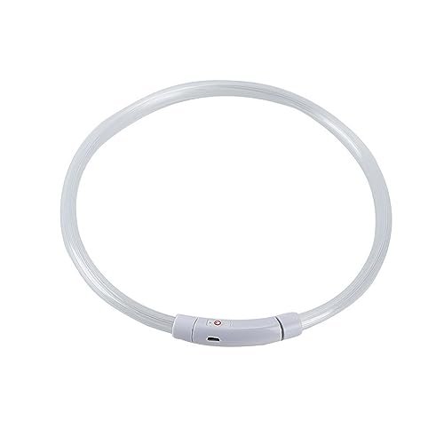 ERYUE LED -Hundehalsband, USB -wiederaufladbare Blitzhundkette Licht für Große Mittelgroße Hunde, Schneller Blitz, Langsamer Blitz, Konstanter Glühpethchbänder (Weiß) von ERYUE