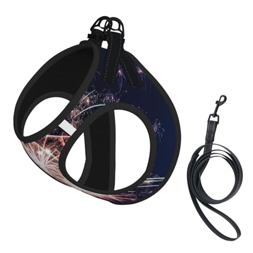 Explosion Feuerwerk Druckgeschirr Leine Set für Katze Hund Reflektierend Verstellbar Ausbruchsicher Weste Leine mit Weichem Atmungsaktives Mesh Für Kleine Haustiere Und Kätzchen Welpe Explosion Feuerwerk Druckgeschirr Leine Set für Katze Hund Reflektierend Verstellbar Ausbruchsicher Weste Leine mit Weichem Atmungsaktives Mesh Für Kleine Haustiere Und Kätzchen Welpe von ERhoug