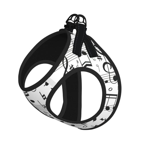 Hundegeschirr mit Musiknoten-Aufdruck, reflektierend, verstellbar, ausbruchsicher, mit weichem, atmungsaktivem Netzgewebe, für kleine Haustiere und Kätzchen, Welpen Hundegeschirr mit Musiknoten-Aufdruck, reflektierend, verstellbar, ausbruchsicher, mit weichem, atmungsaktivem Netzgewebe, für kleine Haustiere und Kätzchen, Welpen von ERhoug