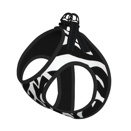 Hundegeschirr mit Zebra-Druck, reflektierend, verstellbar, ausbruchsicher, mit weichem, atmungsaktivem Netzgewebe, für kleine Haustiere und Kätzchen, Welpen von ERhoug